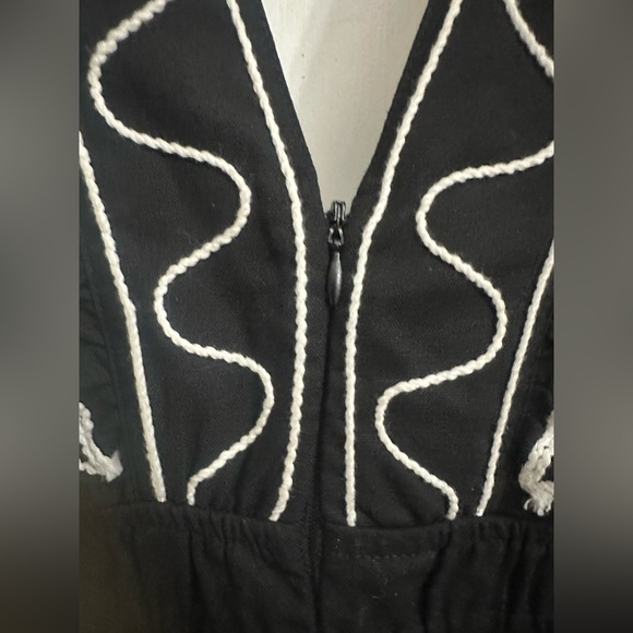 Strut & Bolt Black Embroidered Flutter Sleeve Dress - Picture 5 of 12